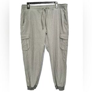 Eddie Bauer Cargo Jogger Pants Women’s Large Gray Pull On Drawstring Lightweight